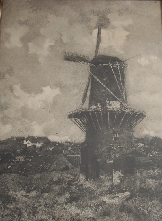 Grote ets van C.L. Dake (1857-1918), naar J. Mans - 2e helft 19e eeuw verkocht voor € 35!