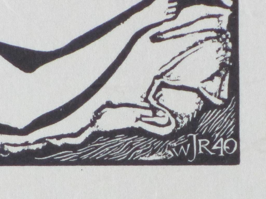 W.J.Rozendaal, Sirene aan Zee, Houtsnede kopen? Bied vanaf 35!