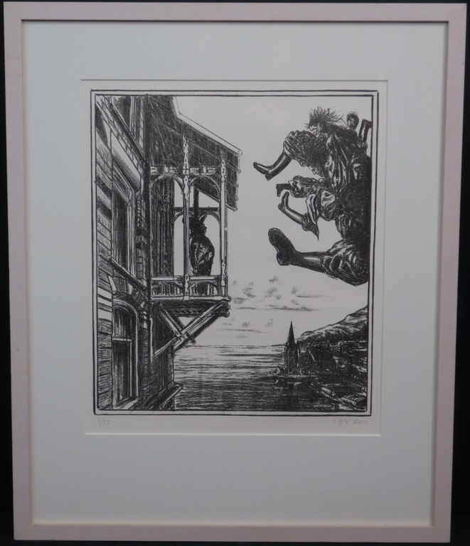 Bernard Verhoeven: Litho, Oproep 2 dagen in de hemel -Ingelijst  kopen? Bied vanaf 1!