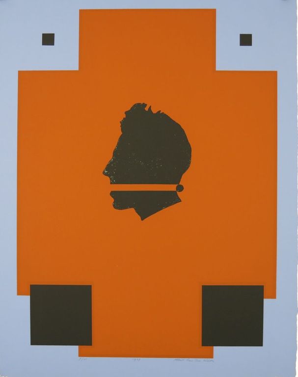 Albert van der Weide: Zeefdruk, Gezicht I kopen? Bied vanaf 1!