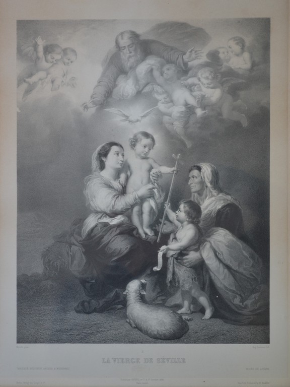 Goupil et Ce (1858) - Lithografie - De Madonna van Sevilla (naar Murillo) kopen? Bied vanaf 1!
