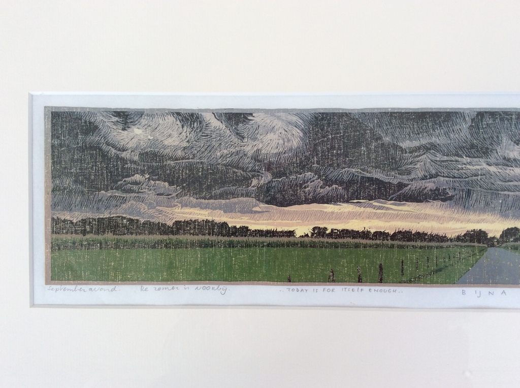 Siemen Dijkstra, Kleurenhoutsnede, Landschap Oosteres Lhee Drenthe kopen? Bied vanaf 225!
