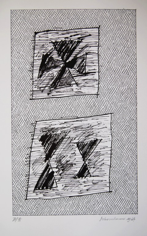 Jan Schoonhoven zeefdruk uit 1987 verkocht voor € 250!