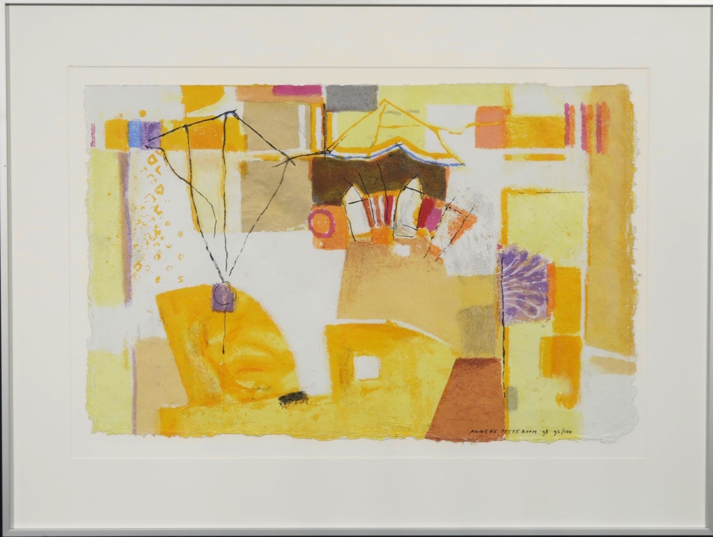 Anneke Peereboom: Zeefdruk, Luce del Giorno VI - Ingelijst kopen? Bied vanaf 35!