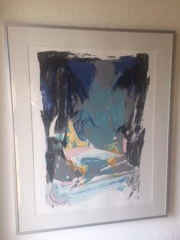 Jan van Dijk Zeefdruk Titel Beschutting ( In aluminium lijst achter glas ) kopen? Bied vanaf 59!