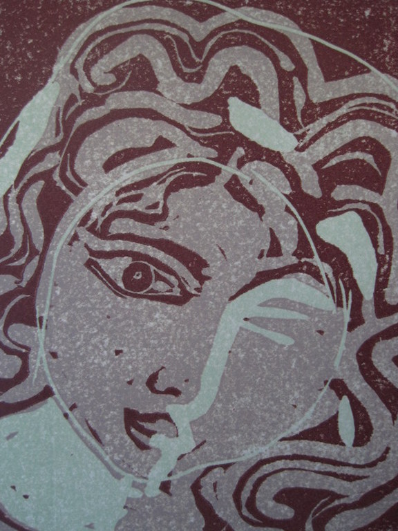 Vroege Litho van Suriname expressionist Anton Vrede (1953-)  "vrouw" gesigd kopen? Bied vanaf 1!