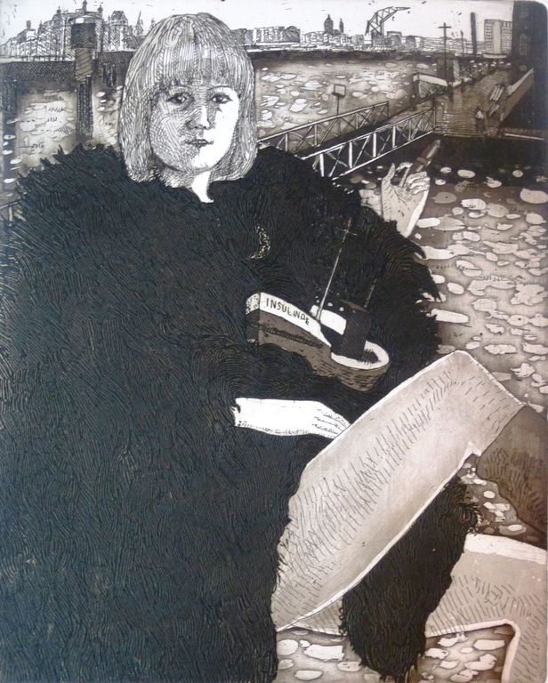 Cees Landsaat: ets: Oosterdok, handgesigneerd en genummerd verkocht voor € 50!