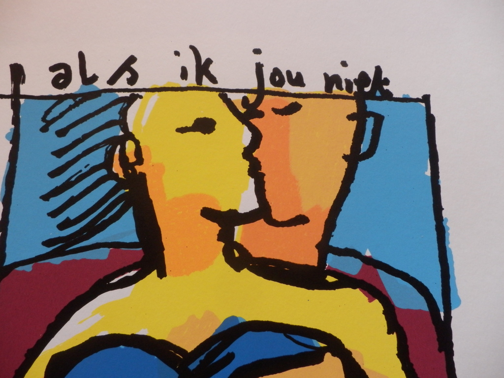 HERMAN BROOD, Gelimiteerde en HANDGESIGNEERDE Zeefdruk  ALS IK JOU NIET HAD kopen? Bied vanaf 1!