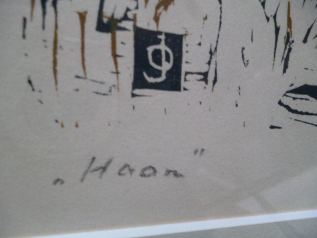 Jeanne Oosting- Kleurenlinosnede - Haan kopen? Bied vanaf 50!