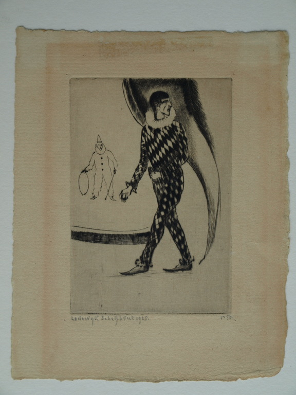 Lodewijk Schelfhout (1881-1943) : Ets – De clown – Gesigneerd – 1925  kopen? Bied vanaf 1!