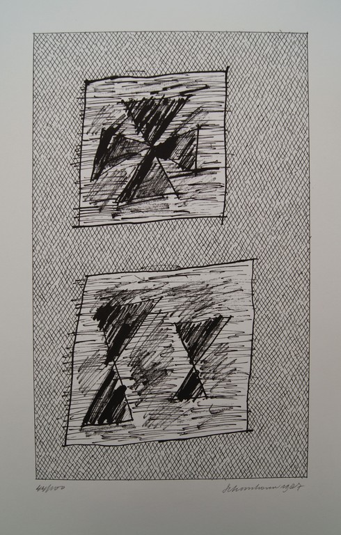 Jan Schoonhoven gesigneerde zeefdruk uit 1987 (Zero) verkocht voor € 370!