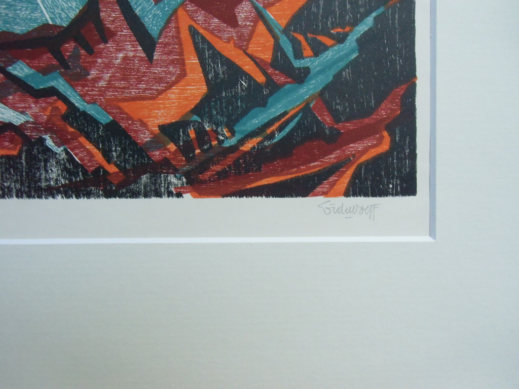 SPRINGENDE SATYRS  //  KLEURENHOUTSNEDE VAN COR DE WOLFF kopen? Bied vanaf 40!