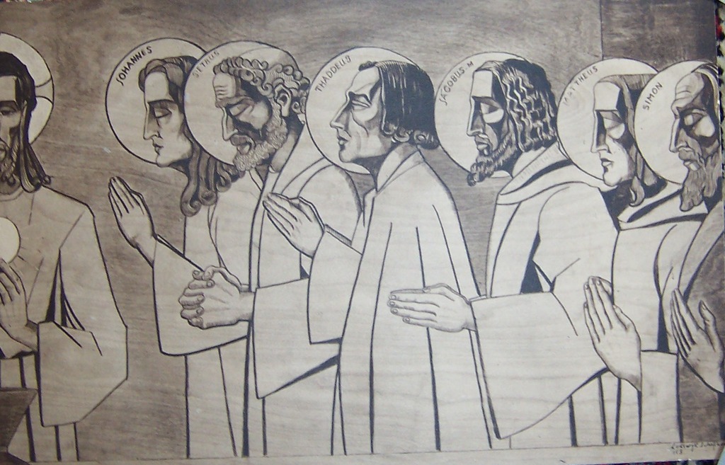 Lodewijk Schelfhout (1881-1943): Ontwerp communiebank Ludgerus Kapel Hilversum kopen? Bied vanaf 25!