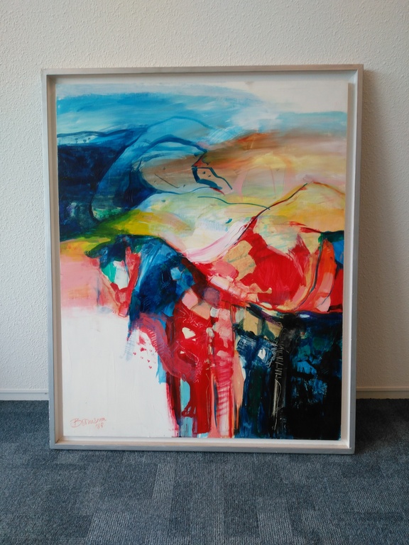 Boomsma, Acryl op paneel, in de verte  verkocht voor € 200!