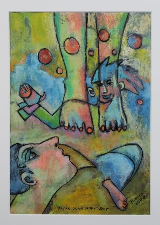 Franca Muller Jabusch: Krijttekening, Fasten your seat belt kopen? Bied vanaf 35!