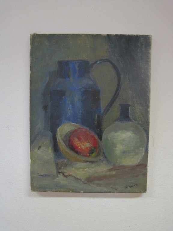 Jaap Weyand 1886-1960  - olieverf stilleven 1934 Bergense School  verkocht voor € 110!