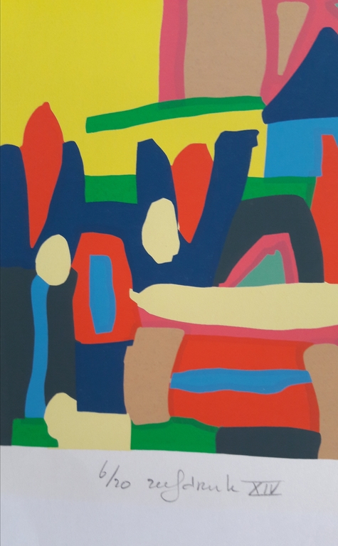 Esther Post , zeefdruk , gesigneerd  kopen? Bied vanaf 25!