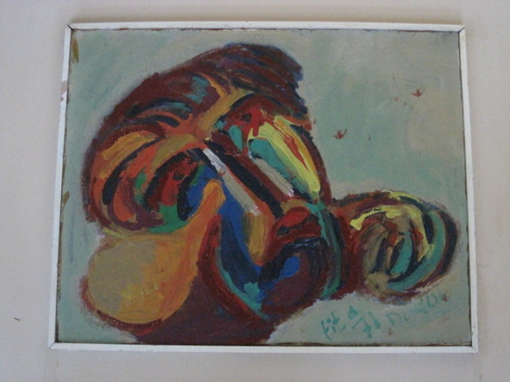 Interessant GROOT 1971  Abstract gesigneerd CoBrA olieverf op paneel  kopen? Bied vanaf 1!