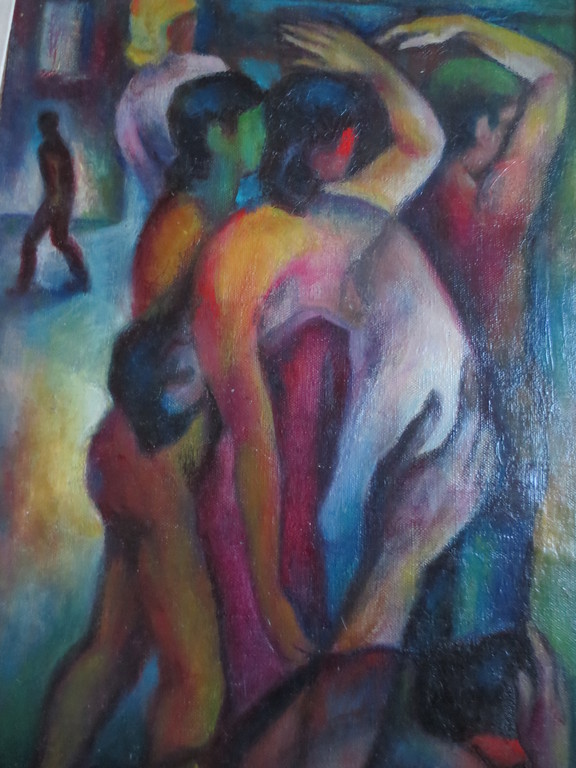 Simon Admiraal (1903-1992), olieverf op paneel, De Ontreddering 1972. kopen? Bied vanaf 70!