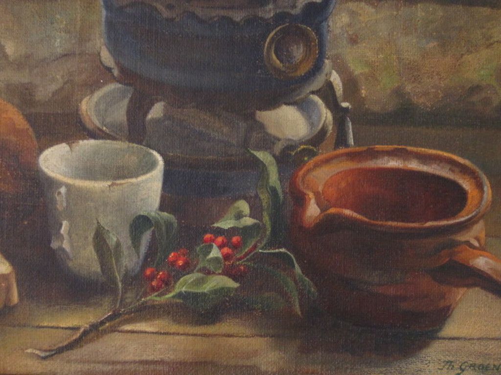 Theo Groeneveld (1897-1969) groot olieverf "stilleven met brood" gesigneerd  kopen? Bied vanaf 1!