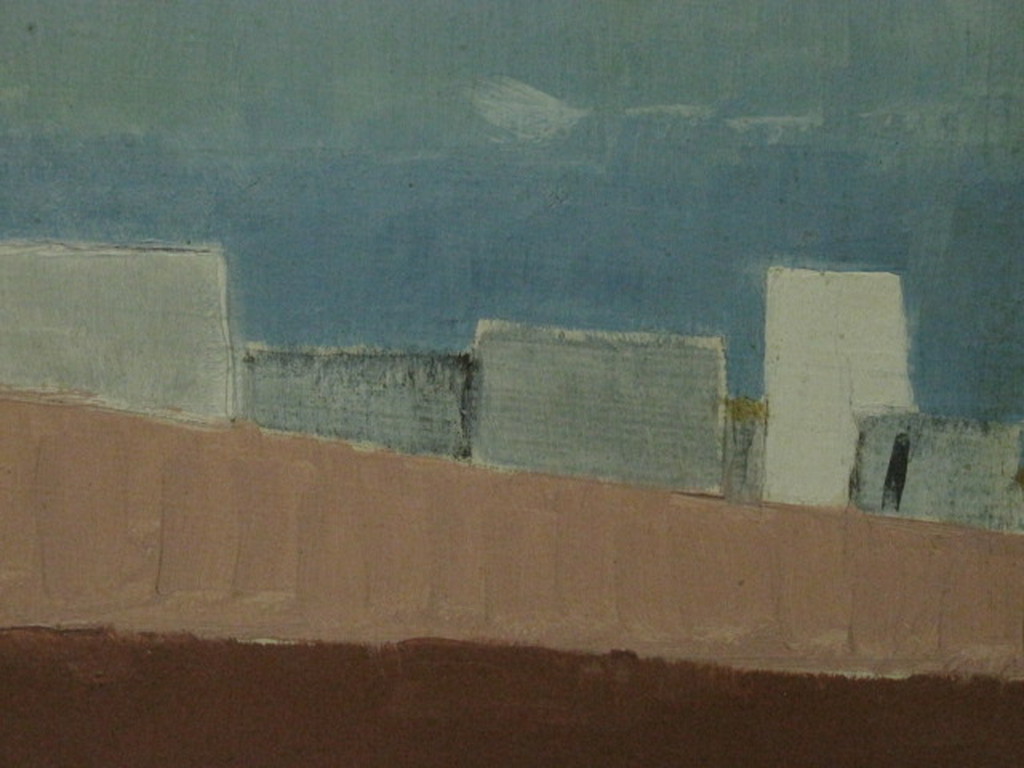 gesigneerd Bergman - "landschap met huizen" olieverf op board 1961 kopen? Bied vanaf 1!