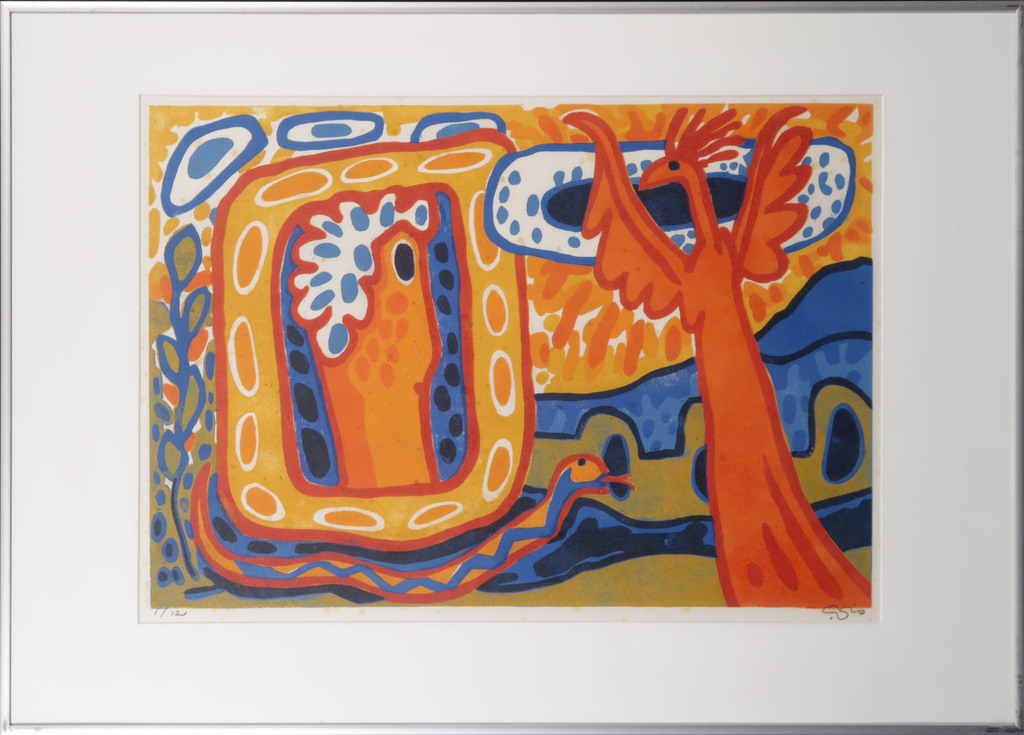 Cees Vis: Lino, De slang - Ingelijst kopen? Bied vanaf 1!