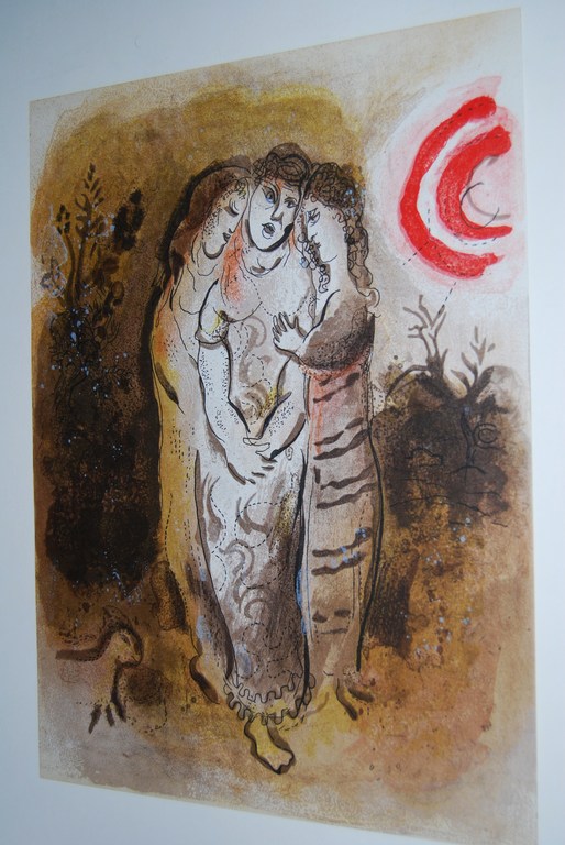 Chagall, Litho, Naomi en haar schoondochters, Verve, 1960 verkocht voor € 100!