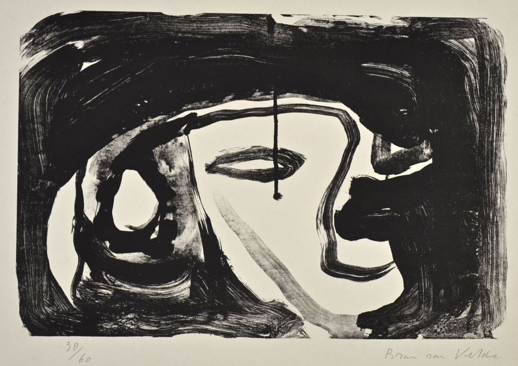 Bram van Velde: Litho. Compositie in zwart MP18 kopen? Bied vanaf 150!