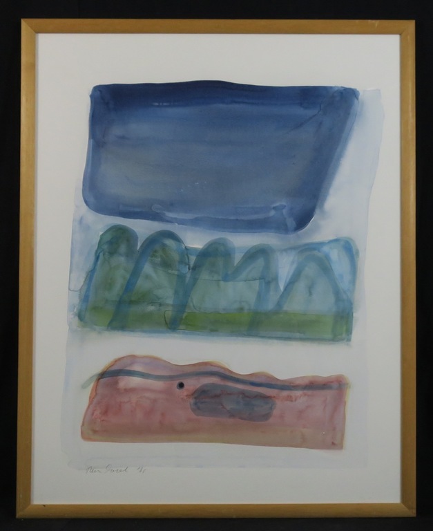 Rein Dool: Aquarel, Lucht aarde mens - Ingelijst (groot) verkocht voor € 100!