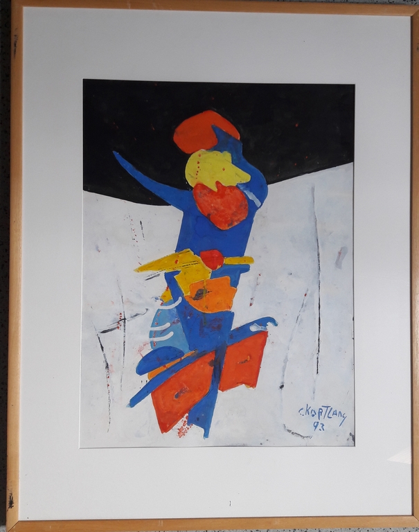 Cees Kortlang ,Acrylverf op papier kopen? Bied vanaf 135!