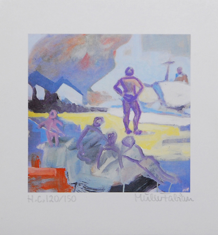 Fabian Müller: Lithografie, People kopen? Bied vanaf 5!