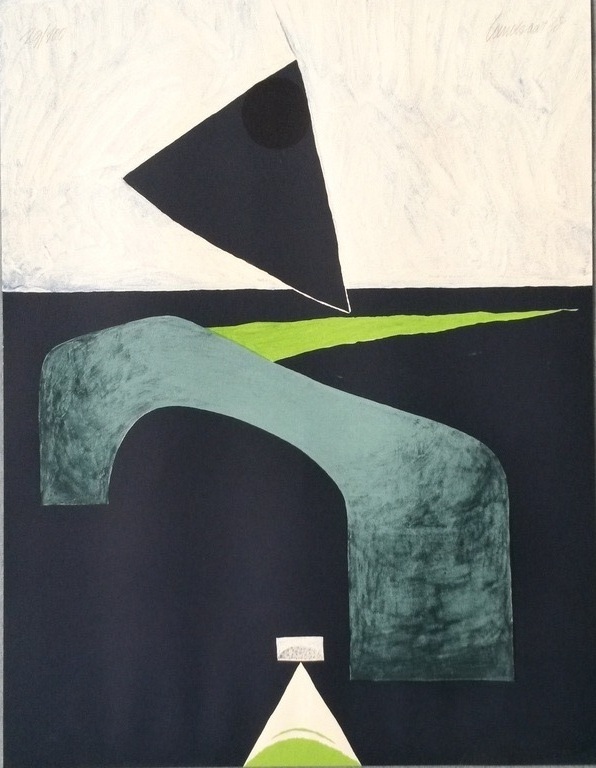 LAATSTE MAAL AANGEBODEN - Hans Landsaat - zeefdruk - zonder titel verkocht voor € 45!