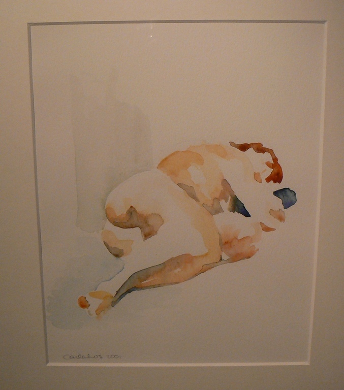 Carla Bos  --  Aquarel  --  Vrouwelijk naakt kopen? Bied vanaf 40!