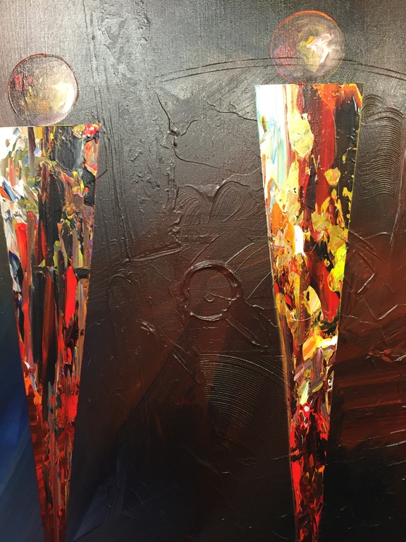 GENA GENADYJ, Acryl op 3 D Doek, Titel: PEOPLE kopen? Bied vanaf 1!