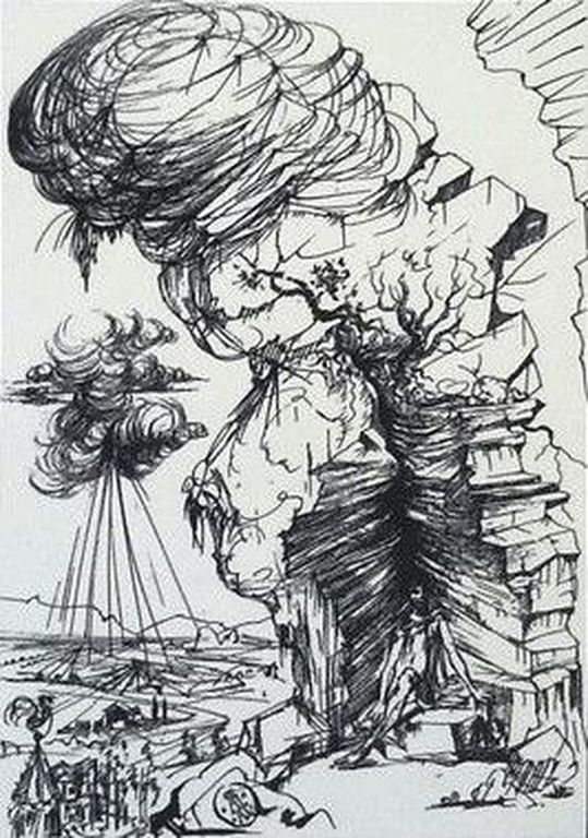 Salvador Dali (1904-1989) - Rock of Davos - Lithografie - Oplage 2500 ex. - 1944 kopen? Bied vanaf 1!