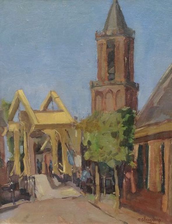 Aart Glansdorp, Loenen aan de Vecht, olie op paneel 50x40cm kopen? Bied vanaf 1!
