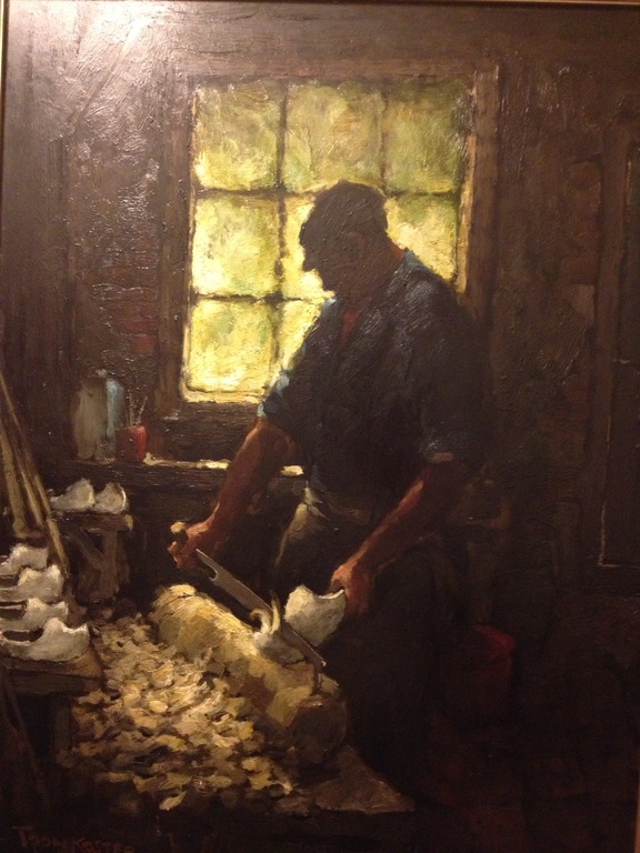 Toon Koster, Olieverf op paneel, De Klompenmaker kopen? Bied vanaf 1250!