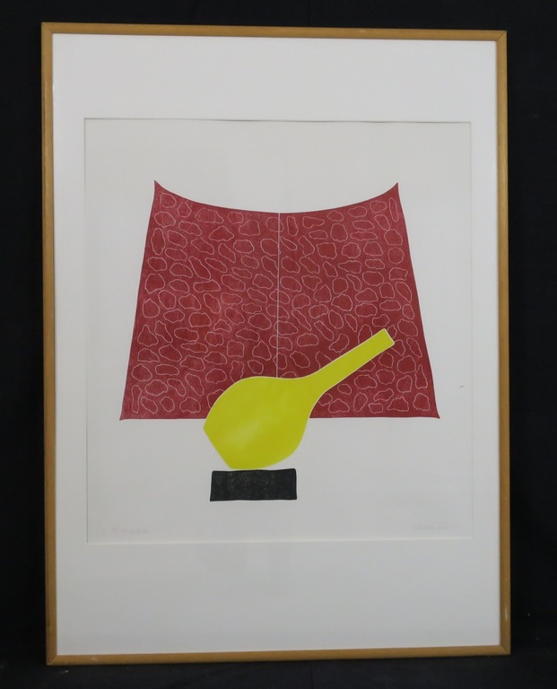 Tiddo Nieboer: Houtsnede, Stilleven - Ingelijst kopen? Bied vanaf 35!