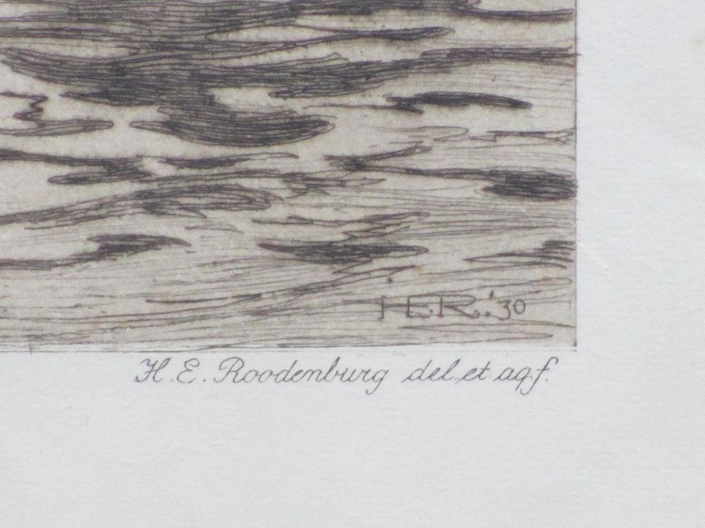 H.E.Roodenburg, Haarlemmersluis Amsterdam, Ets 1930 kopen? Bied vanaf 1!