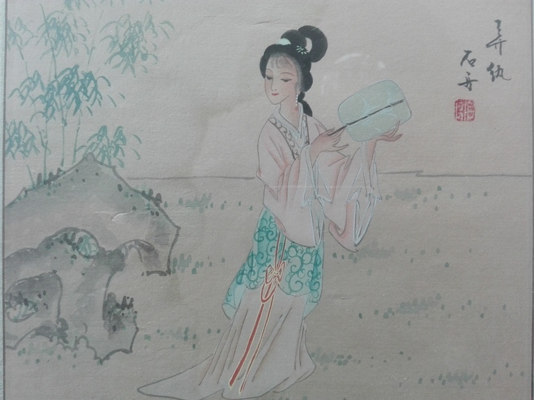 Onbekende kunstenaar, gesigneerd, oriëntaalse tekening/aquarel op zijde kopen? Bied vanaf 1!