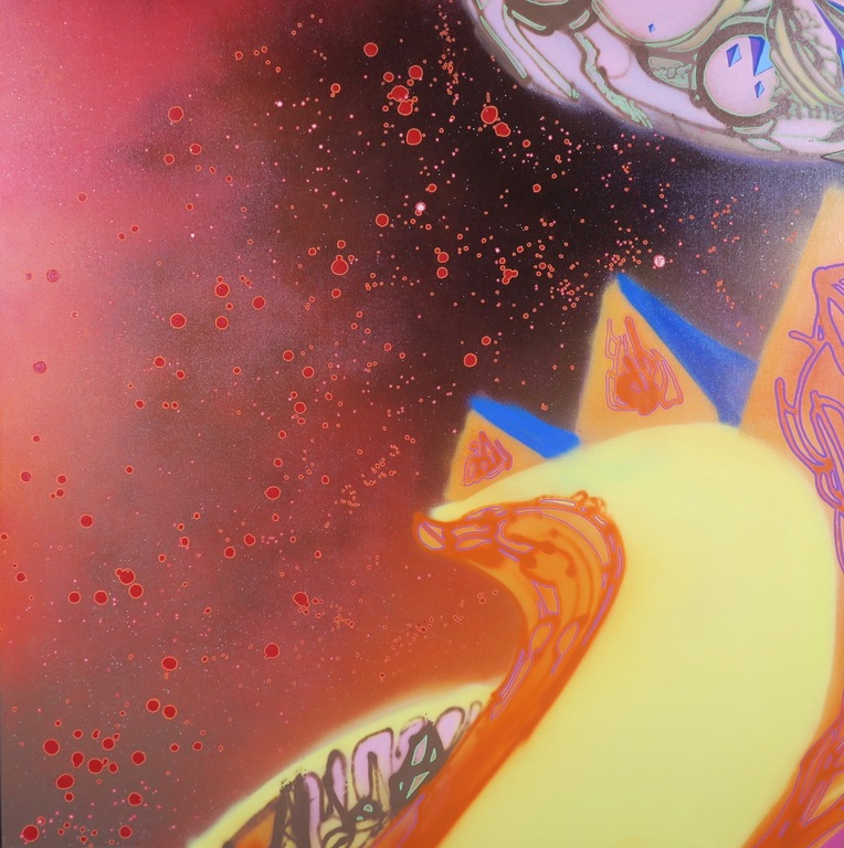 KOOR: Spray paint op doek, Waterworlds I (groot) kopen? Bied vanaf 400!