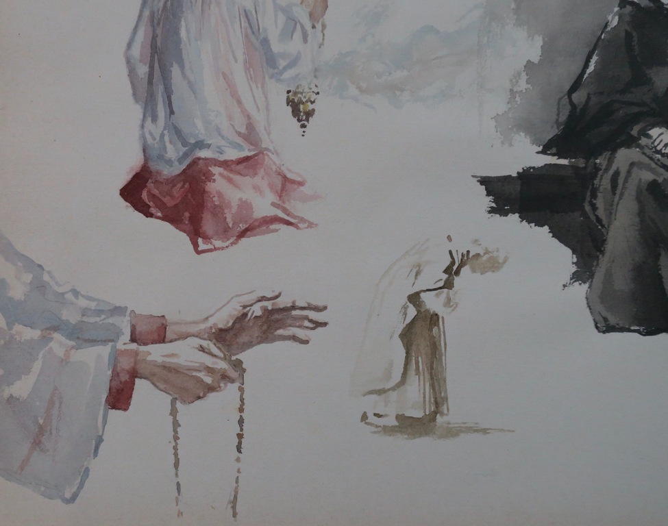 Klaas Fernhout: Lot met 4 studies van misdienaars in potlood en aquarel kopen? Bied vanaf 1!