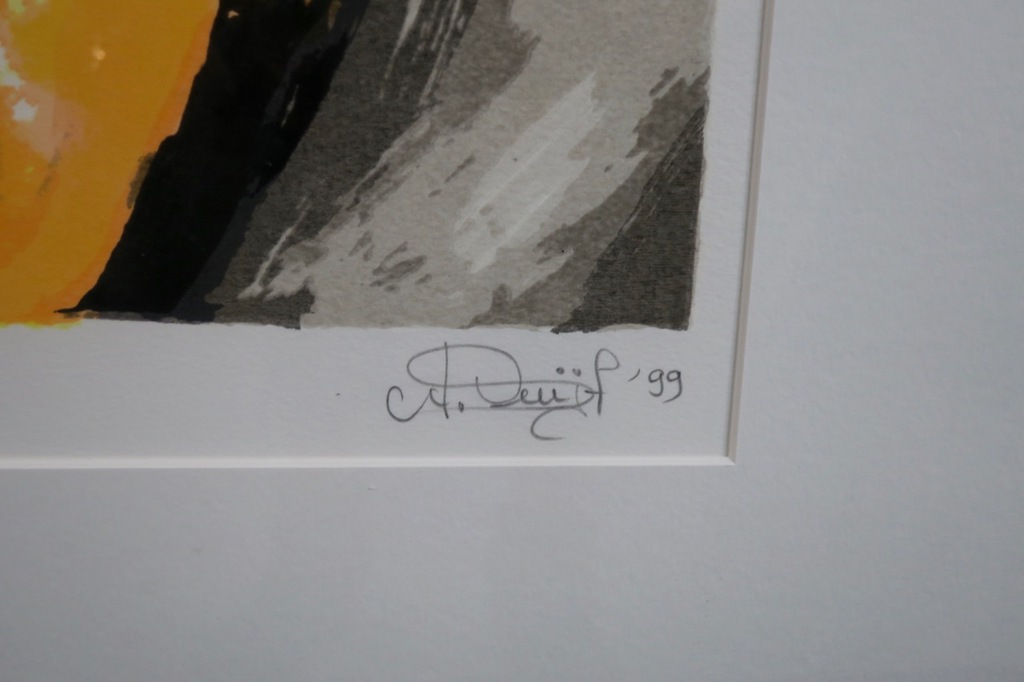 Anita Duijf: Zeefdruk, Tulp - Ingelijst kopen? Bied vanaf 60!