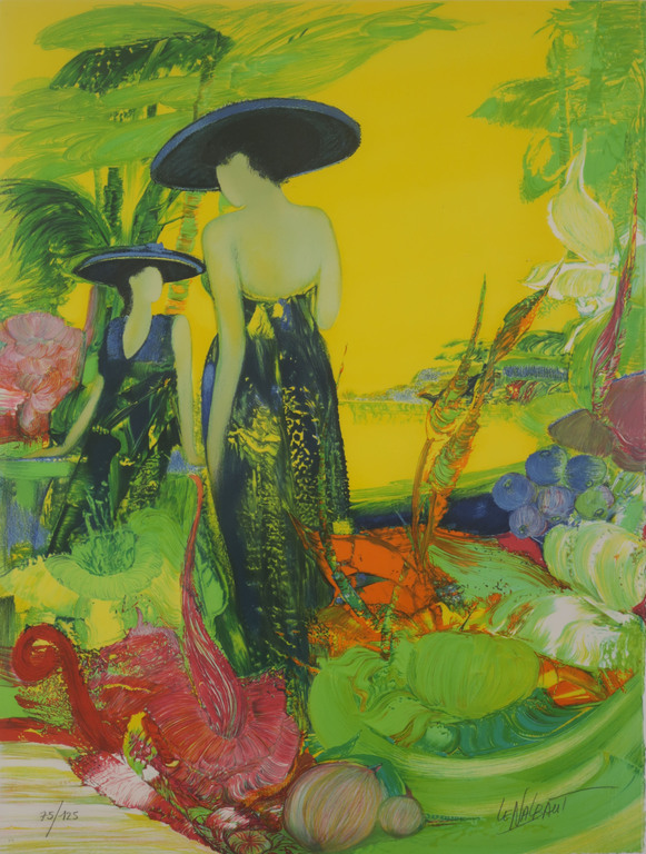 Gerard le Nalbaut: Litho, Soleil sur la buie - Ingelijst kopen? Bied vanaf 60!