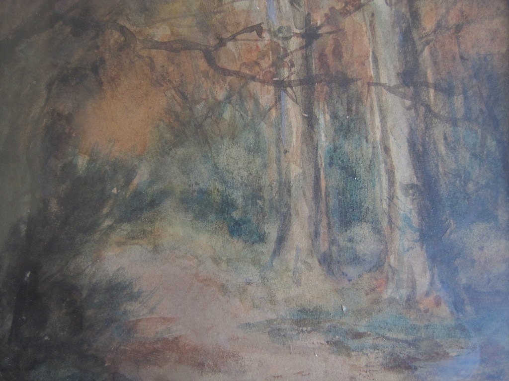 L.J. Stuiveling v Essen aquarel "herfstbos" impressionisme omstreeks 1900 kopen? Bied vanaf 1!