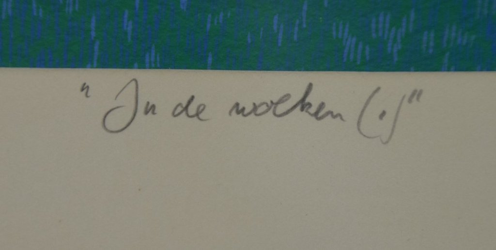 Rene van Gerwen - Gouache op Papier - In de Wolken kopen? Bied vanaf 10!