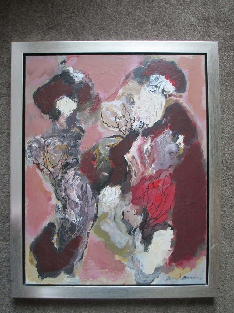 Bert Braam: Compositie, Acryl op hout kopen? Bied vanaf 875!