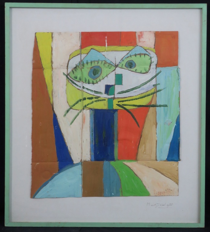 Meertje Kaal: Olieverf op karton, Zonder titel - Ingelijst kopen? Bied vanaf 1!