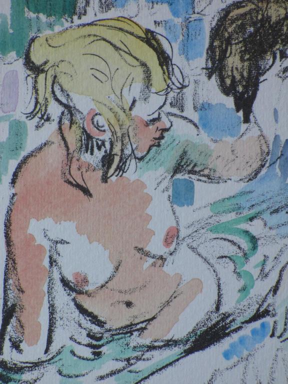 Freek van den Berg, Samen in bad, Handgekleurde litho kopen? Bied vanaf 55!