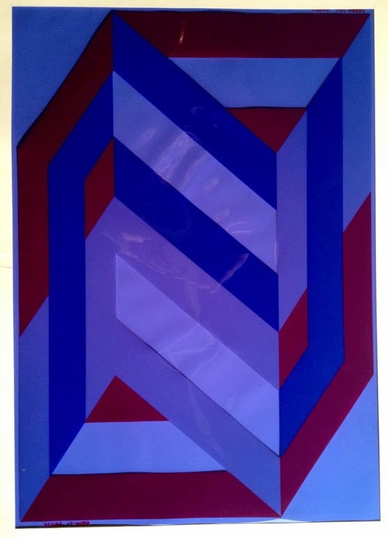 Ronald Abram, 4 kleuren zeefdruk op vinyl, Z.T., uit de Prent-190 serie, 1970 verkauft für € 45!